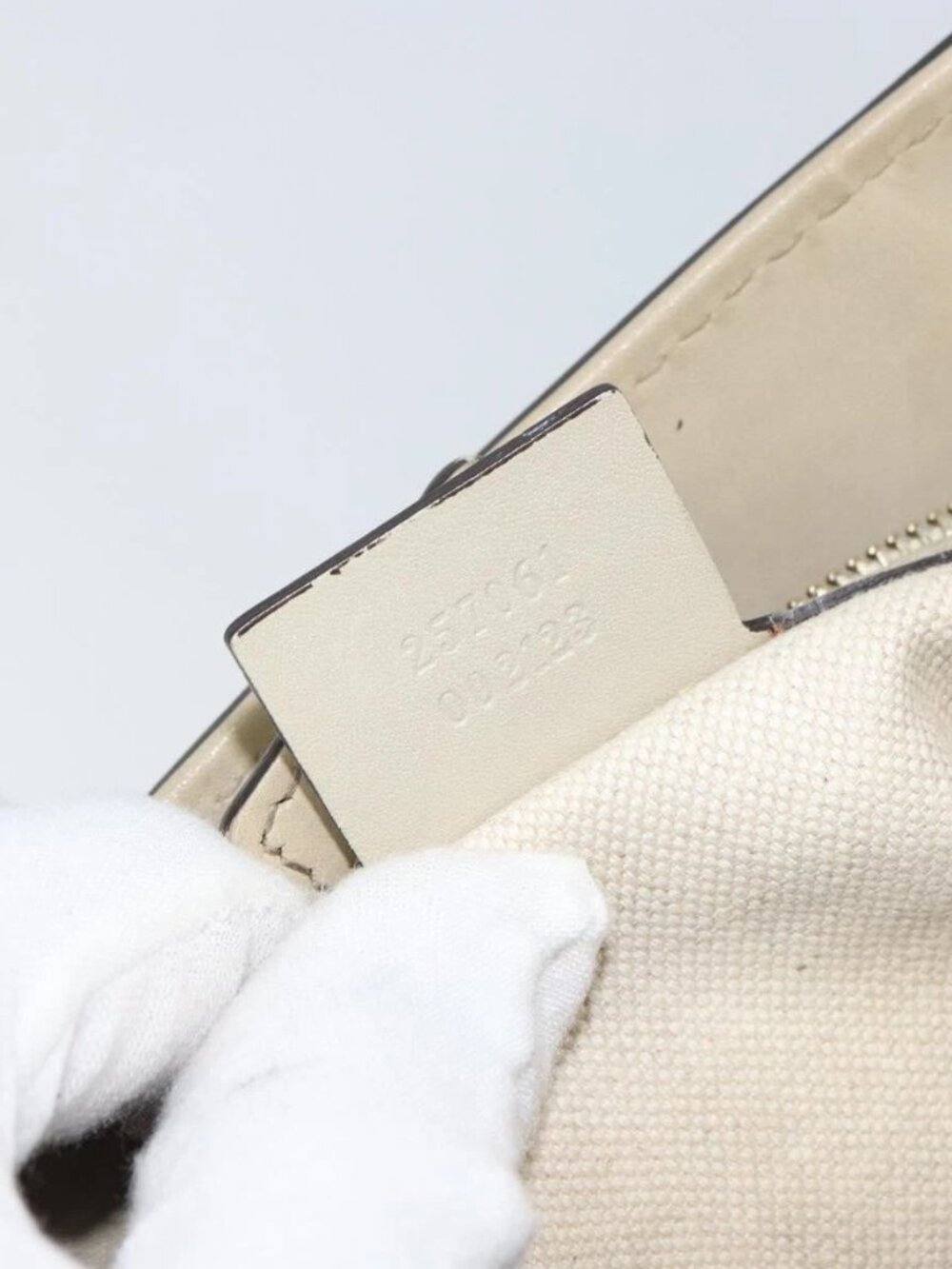 GUCCI GG Canvas Web Sherry Line Mayfair Tote Bag Beige Red 257061 Auth ep12533 - Picture 13 of 16